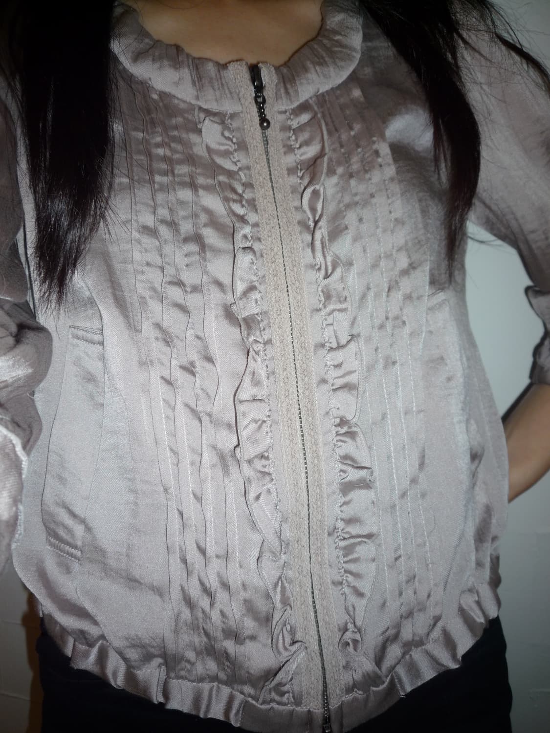 Glossy frill windbreaker 상품이미지4
