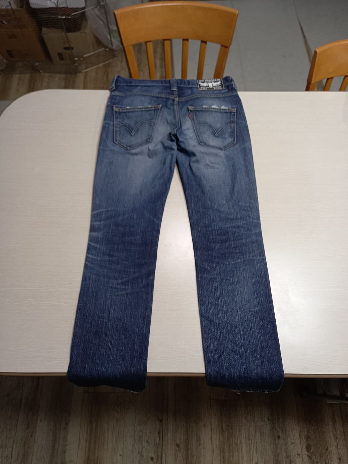 32 리바이스511 데미지워싱 스판 슬림일자진 찢청 32-384 상품이미지2