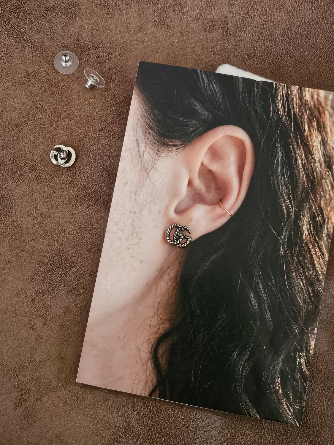 구찌 정품 빈티지 업사이클링 귀걸이925실버 상품이미지1