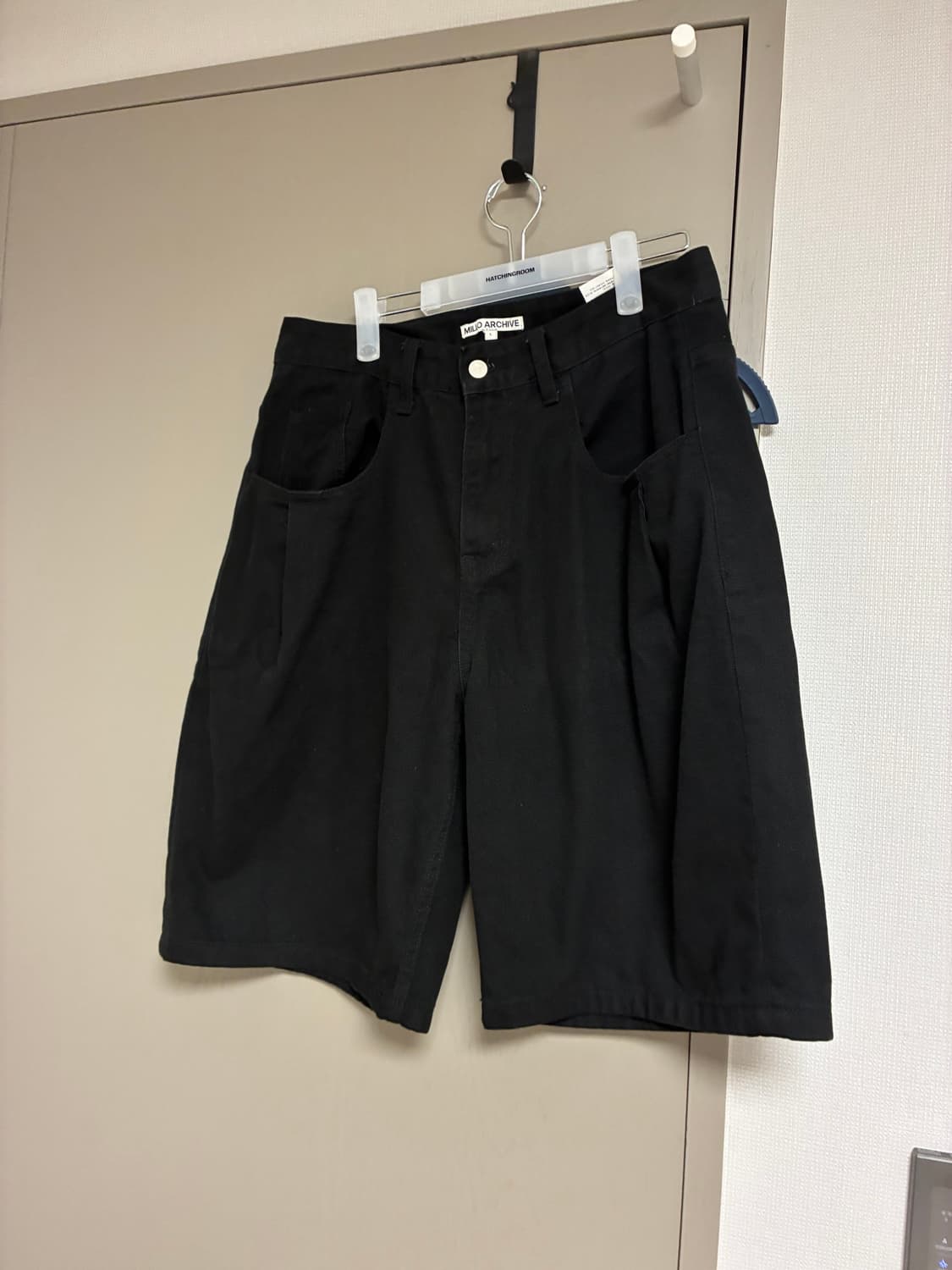 밀로아카이브 데님 버뮤다 팬츠 블랙 L 상품이미지2