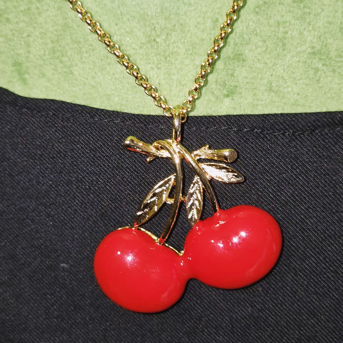 90s 미국 케네스제이 레인 빅 체리 목걸이 상품이미지9
