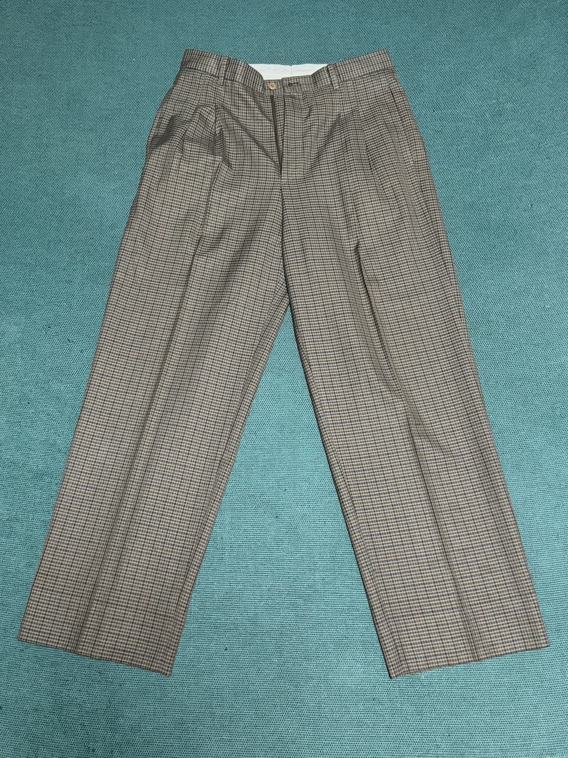 토마스모어 체크 슬렉스 브라운 상품이미지1