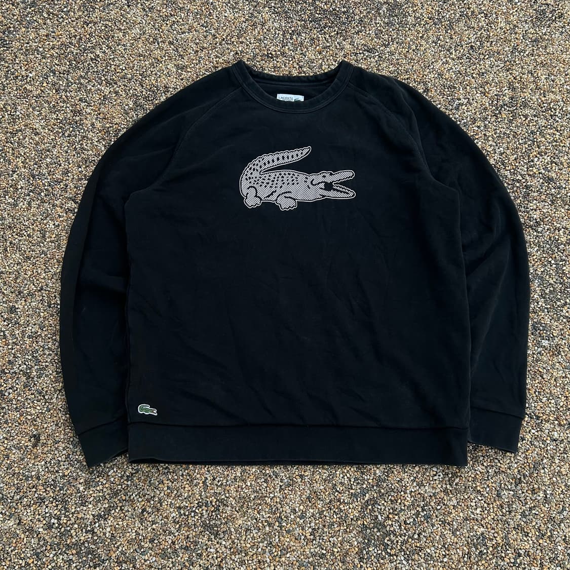 라코스테 스포츠 블랙 빅로고 맨투맨 상품이미지1