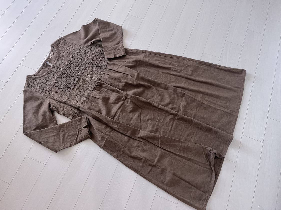 Samansamos2브라운 기모원피스 상품이미지1