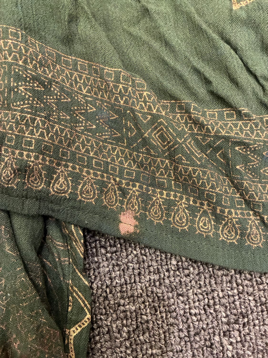 OS)Japanese vintage 여성 에스닉 언밸런스 미디 스커트 상품이미지7