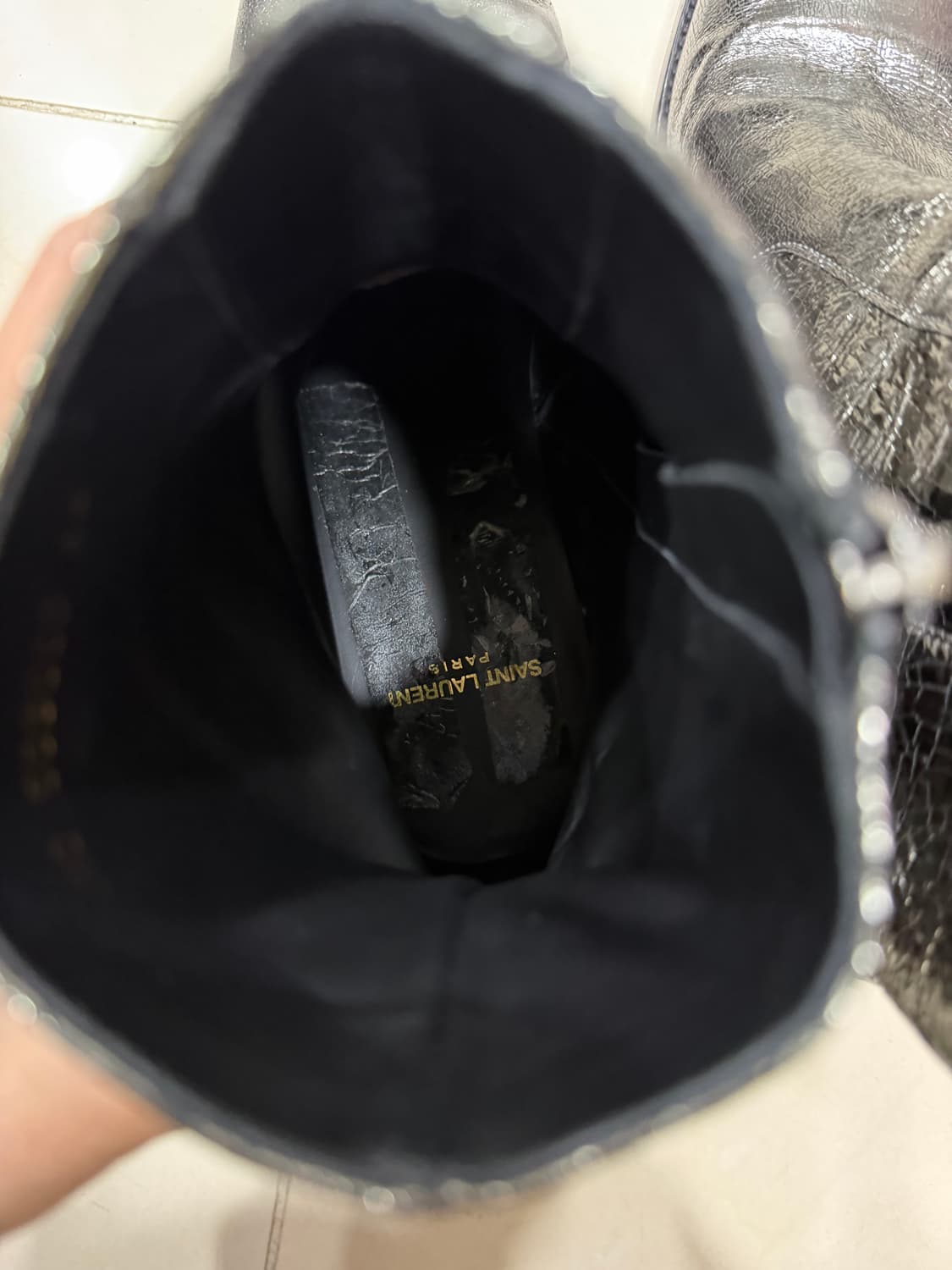 생로랑 매탈릭 앵클부츠 (42)사이즈 상품이미지5