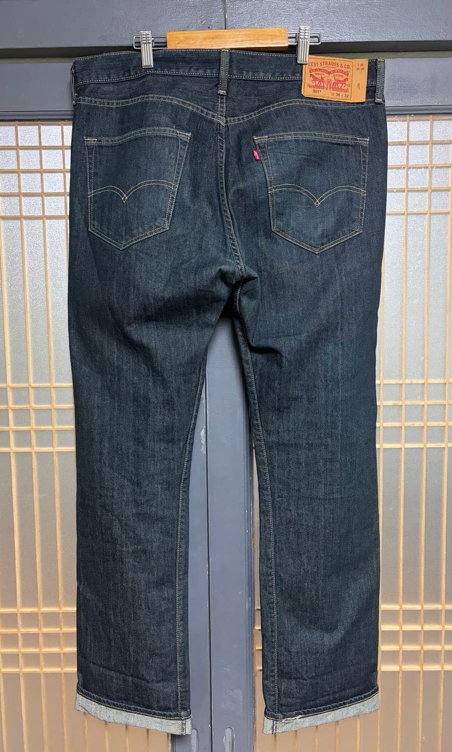 36)리바이스501 데님팬츠 셀비지 스트레이트 상품이미지4