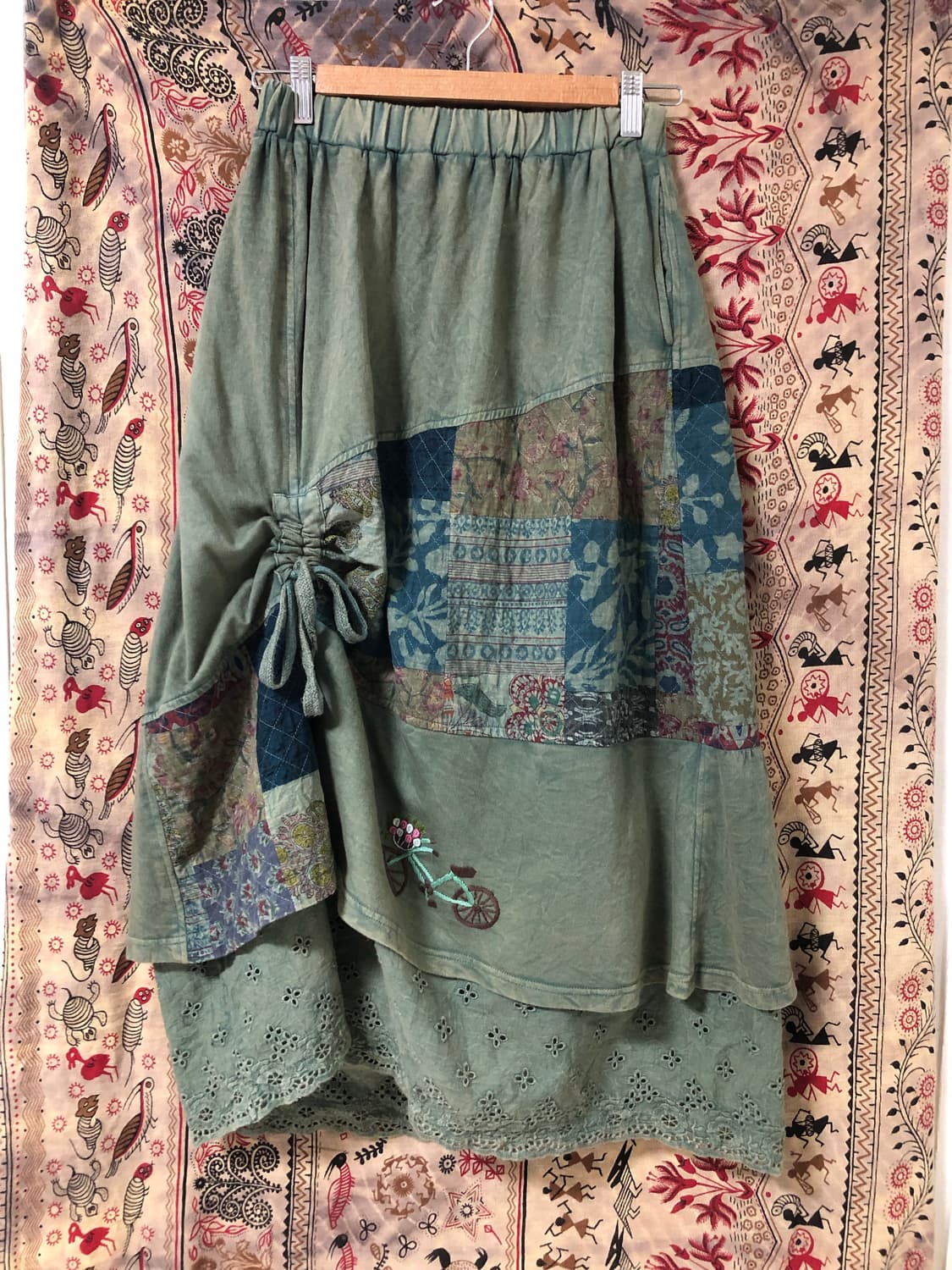 mori girl patchwork skirt 상품이미지1