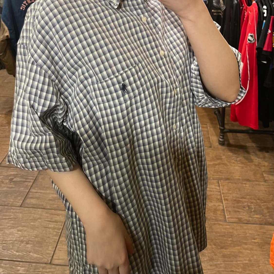 [HI] 폴로 체크 반팔 셔츠  상품이미지3