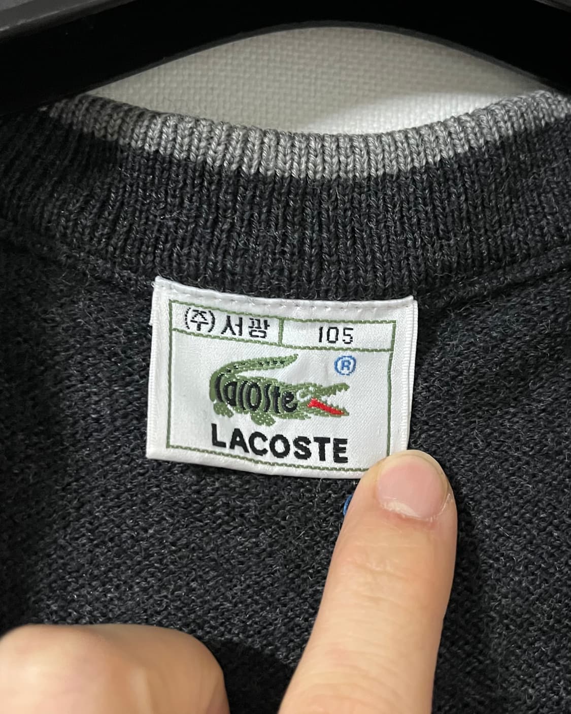 라코스테 체크 니트 조끼 베스트 상품이미지7