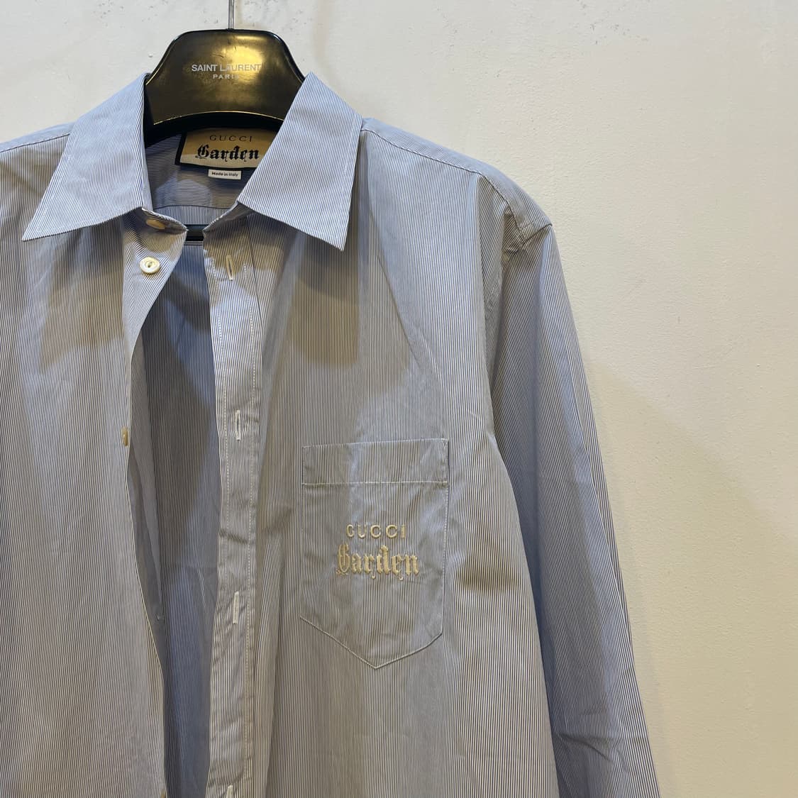 구찌 스트라이프 가든 로고 포켓 셔츠 상품이미지5