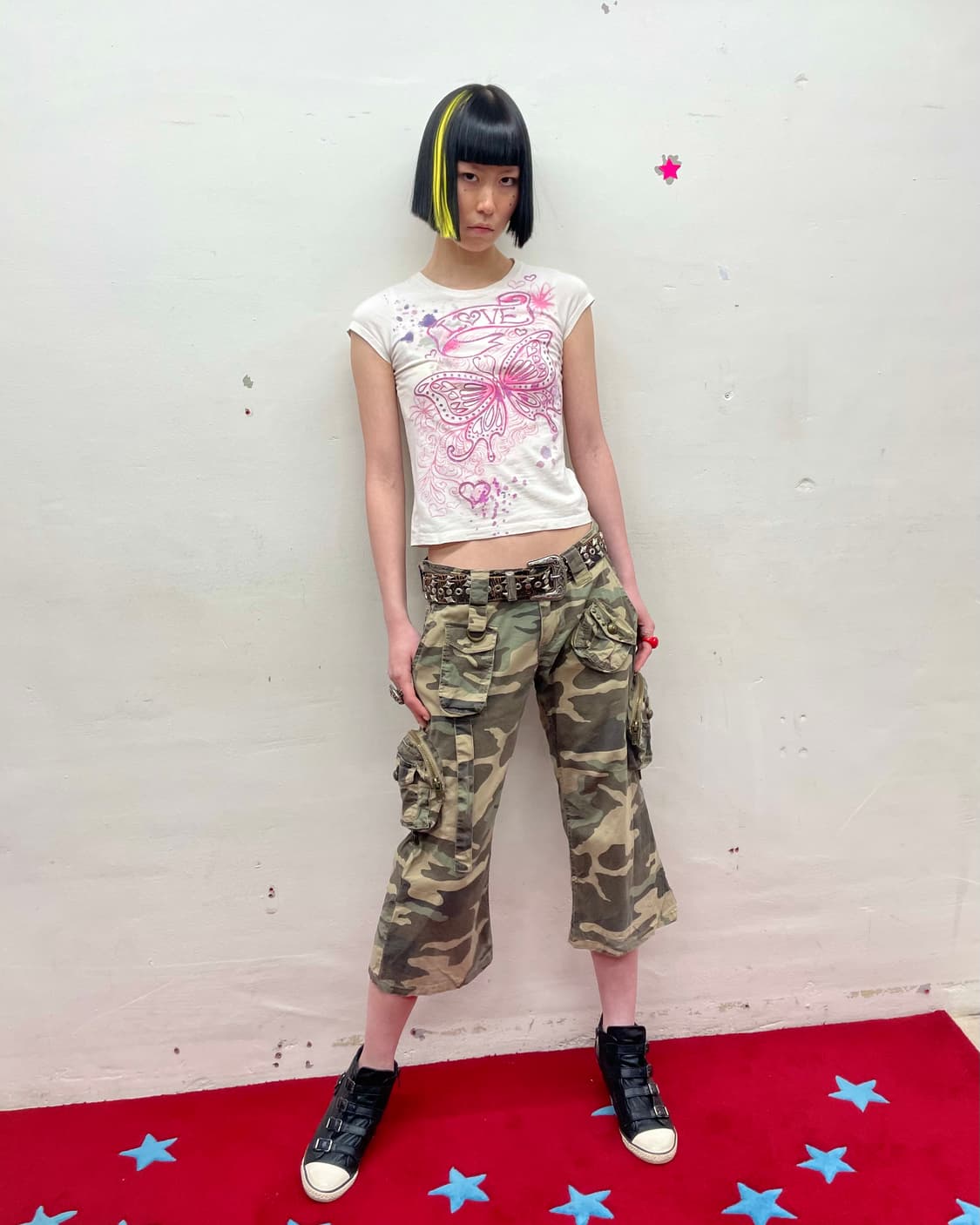 Love Butterfly Pink T-shirt  상품이미지4