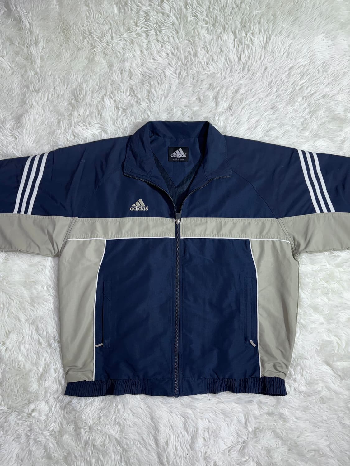 아디다스 90‘s 배색 네이비 바람막이  상품이미지4