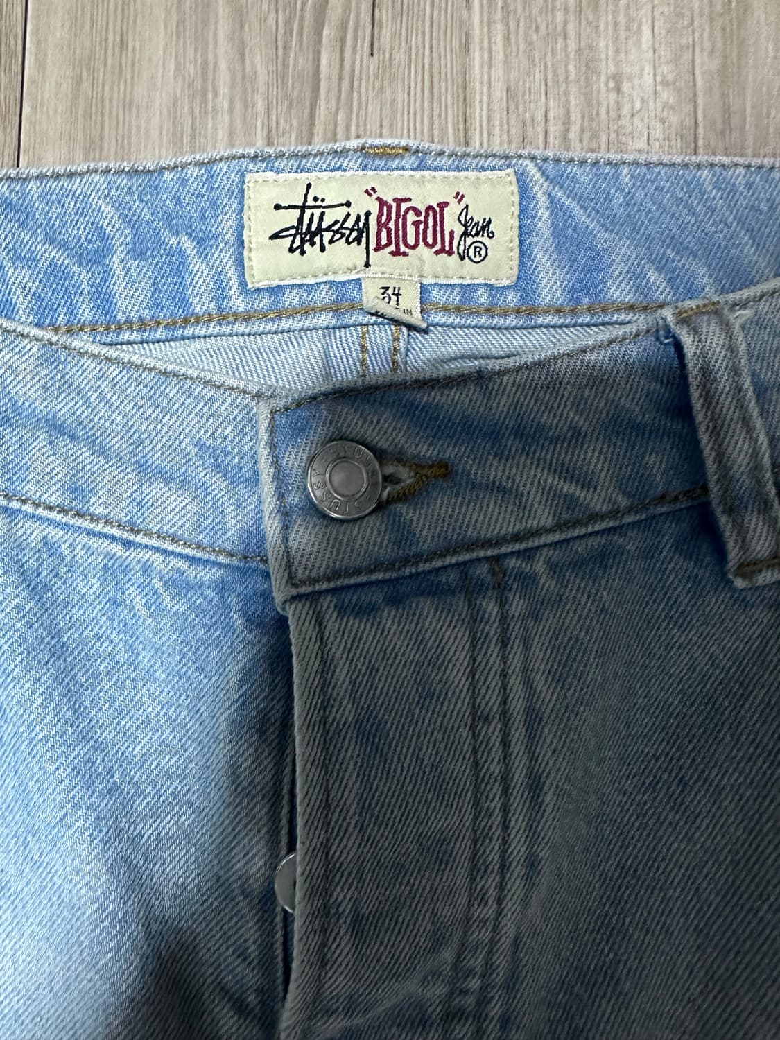 스투시 데님 빅 올 진 라이트 워시 34 상품이미지2