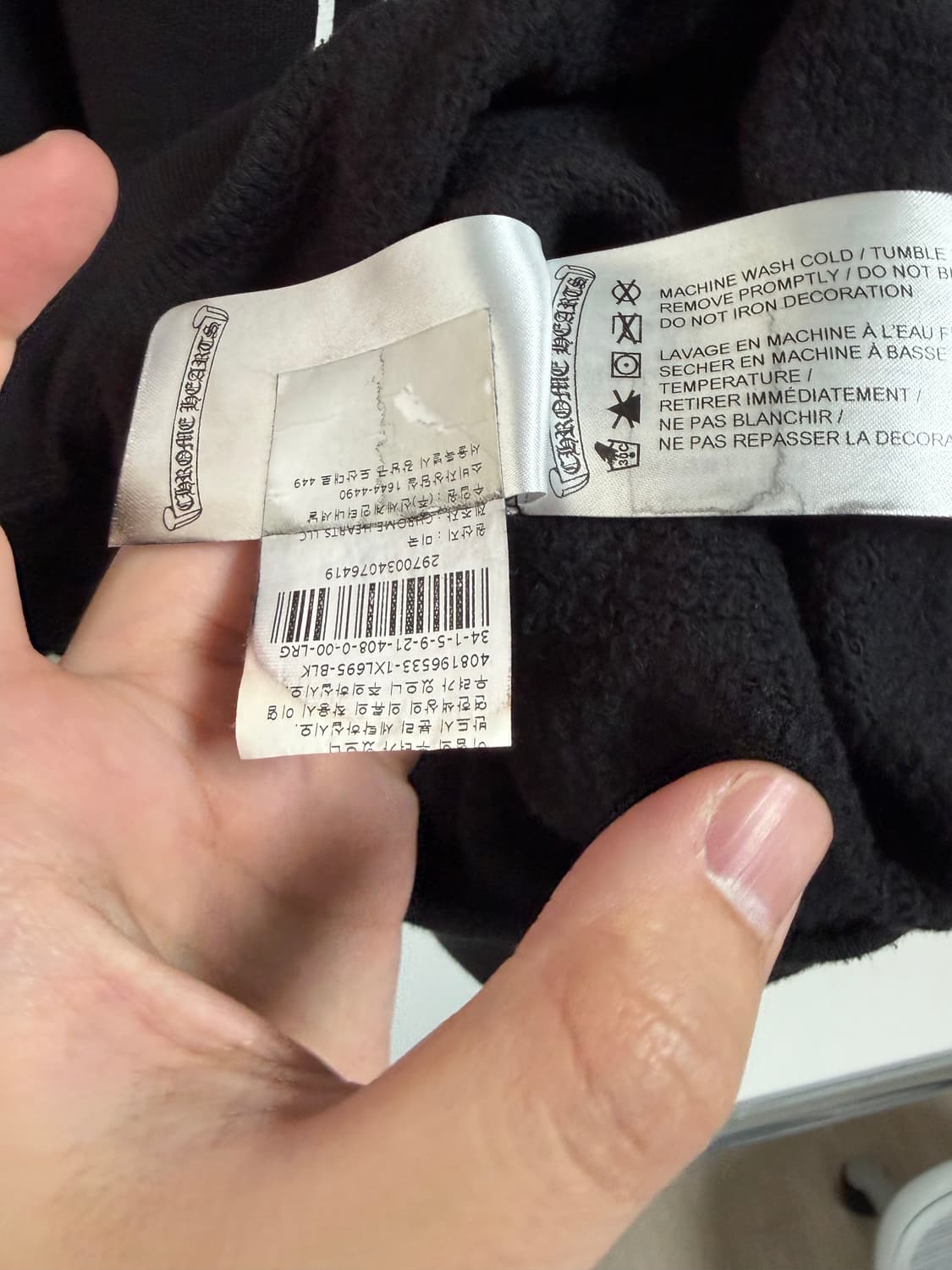 크롬하츠 홀스슈 블랙 맨투맨L 상품이미지5