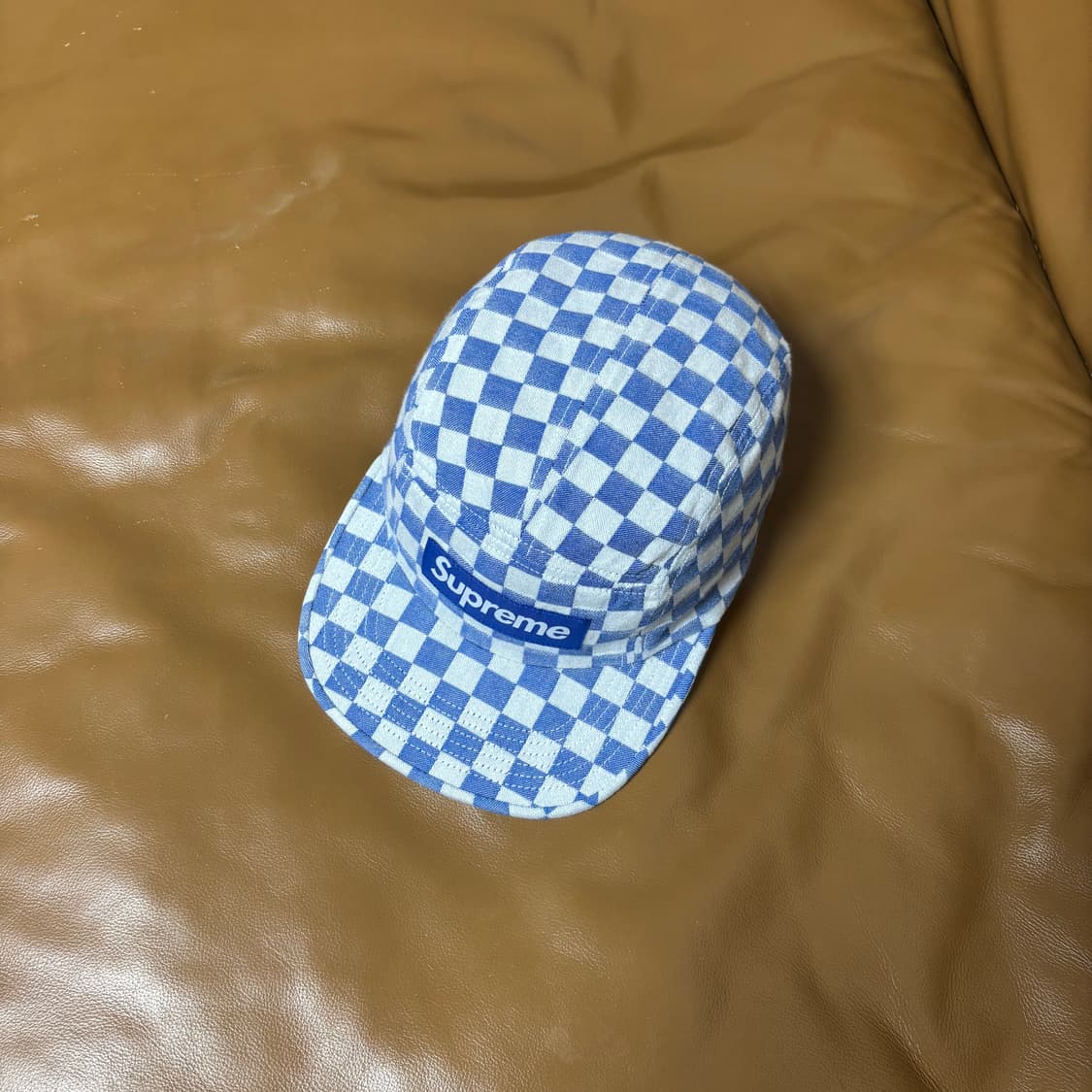 Supreme 슈프림 체커보드 블루 캠프캡 모자 (Checkboard) 상품이미지5