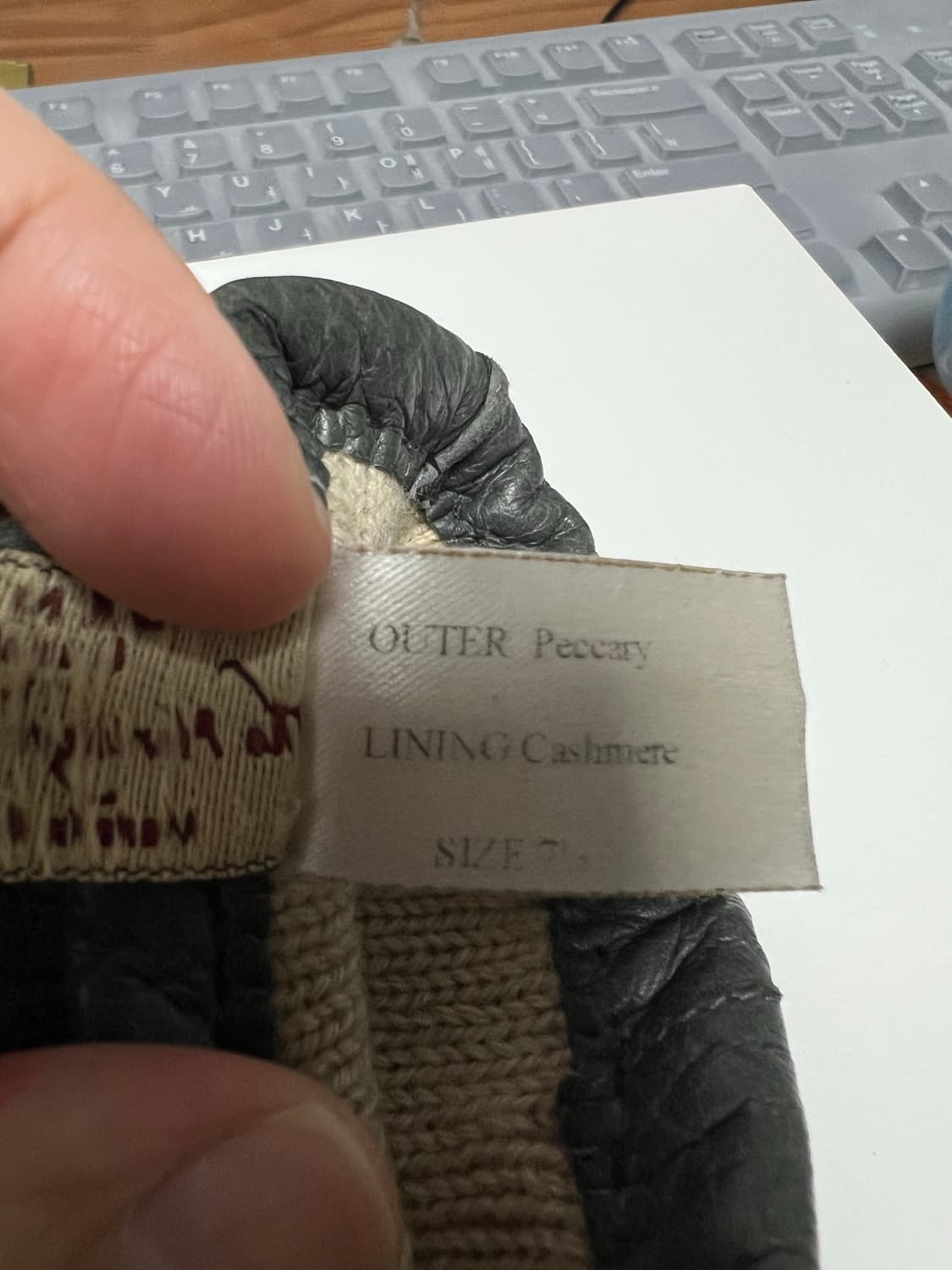 덴츠 햄튼 페커리 그레이 가죽 장갑 7반(2/1)사이즈 상품이미지4