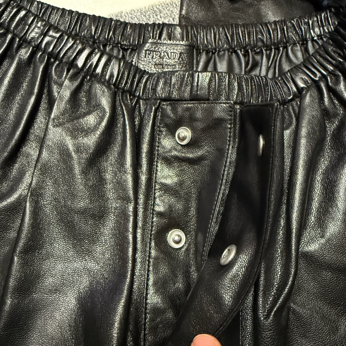 PRADA 프라다 램스킨 레더팬츠 L 상품이미지5
