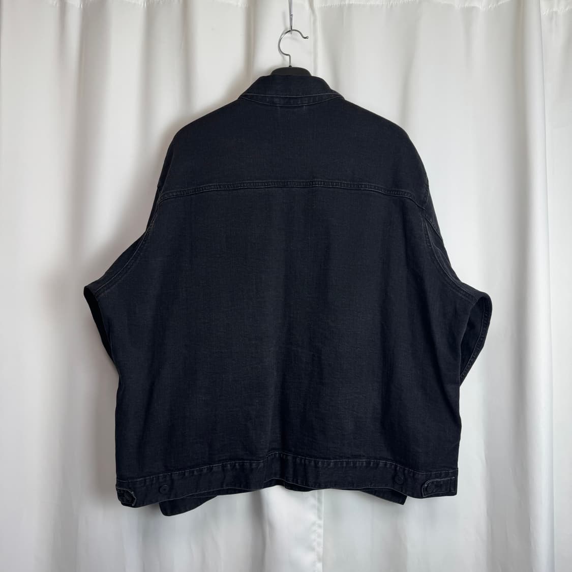 유니클로 데님트러커재킷 자켓 블랙 다크 그레이 4XL 상품이미지6