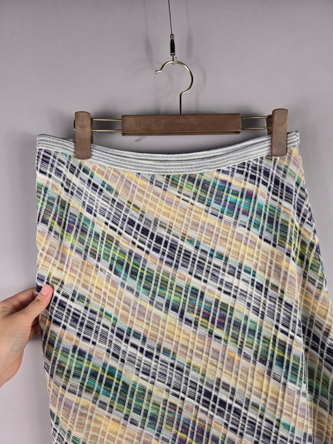 [무료배송]미쏘니 48 여성 언발란스 레이온 니트 스커트 치마 상품이미지2