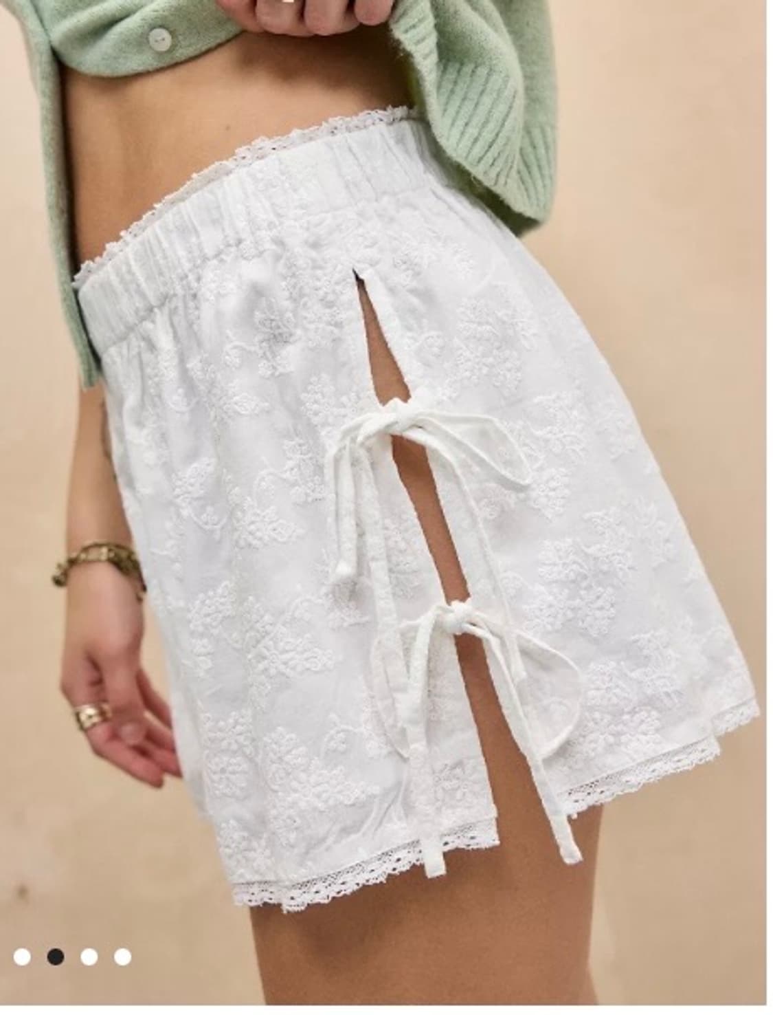 kimchi blue 코케트코어 레이스 리본 박서 반바지 블루머 쇼츠 상품이미지1