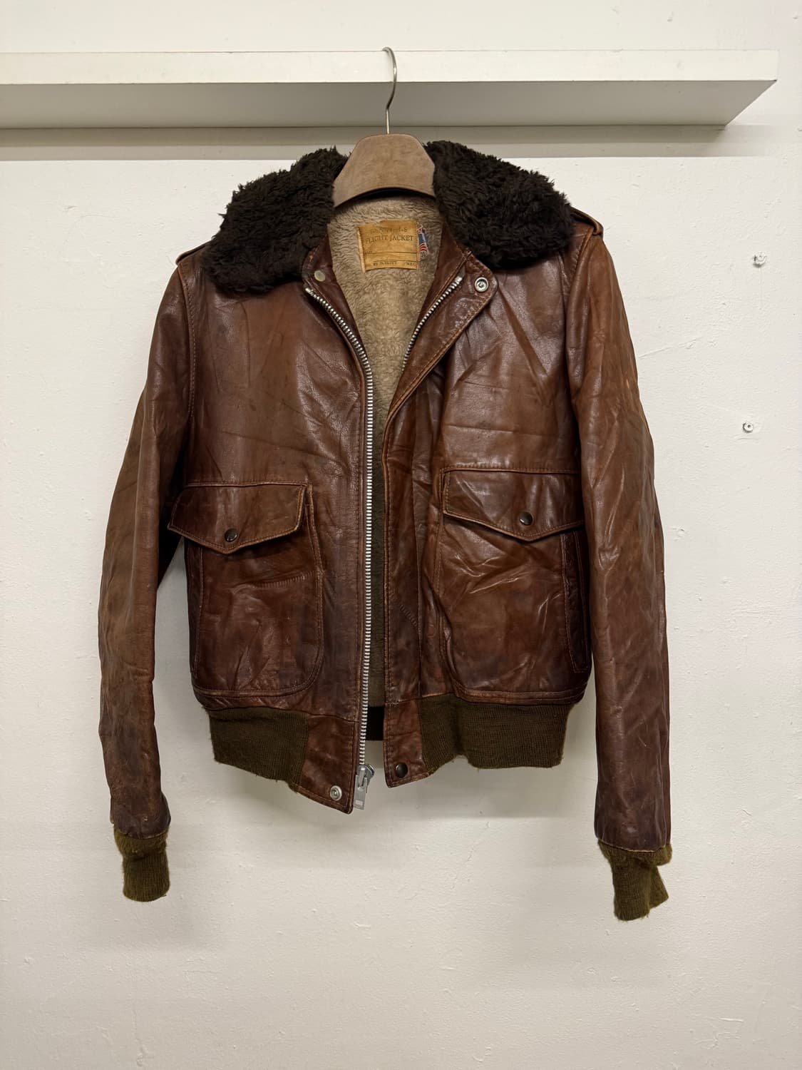 60s 쇼트 플라이트 가죽자켓 g-1 상품이미지2