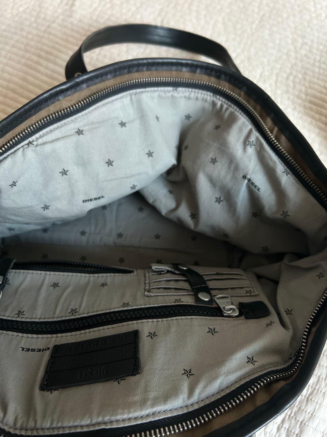 DIESEL Japan Vintage 캔버스 레더 숄더백 브라운 상품이미지7
