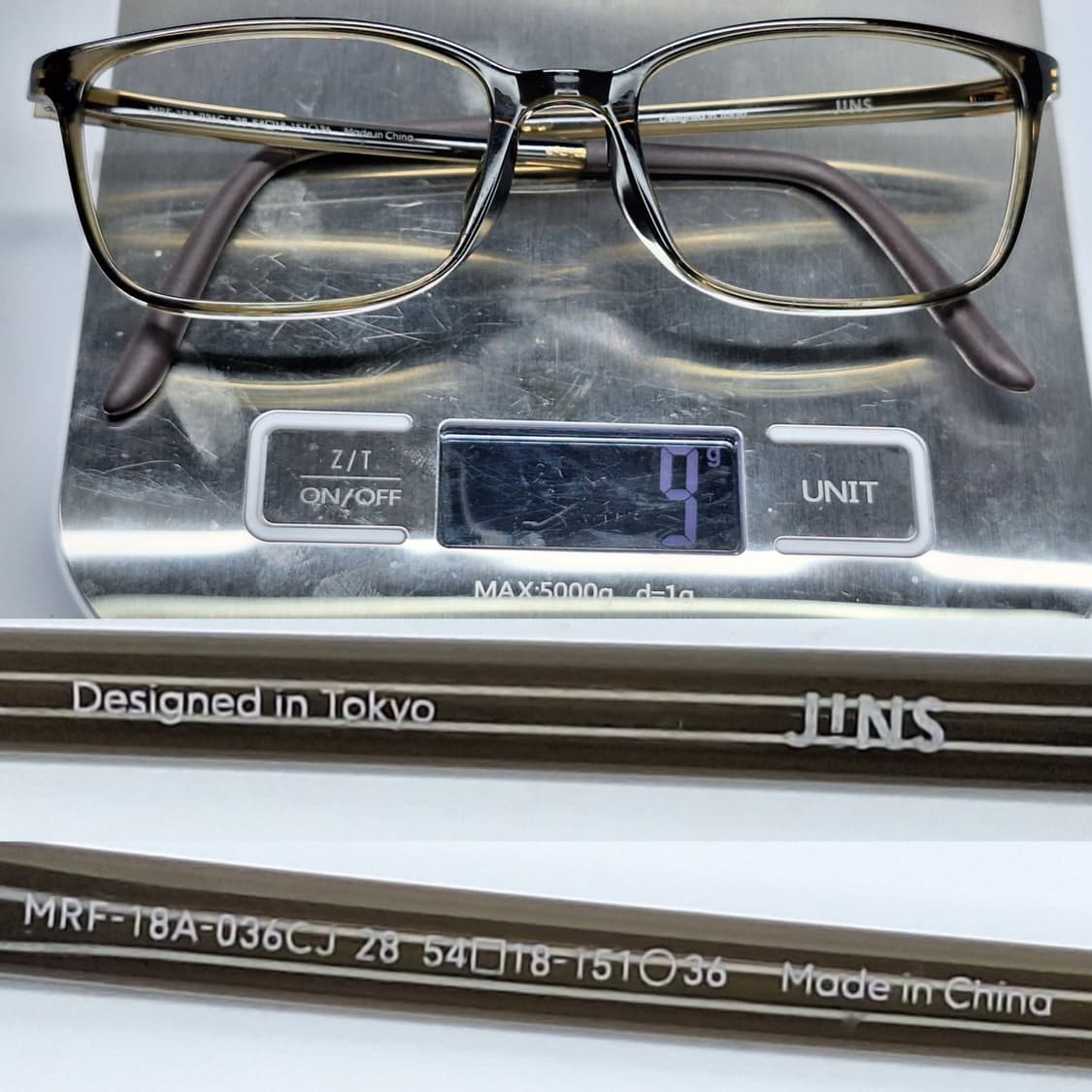 JINS 진스 MRF-18A-036C CJ 28 카키 에어프레임 초경량  상품이미지9