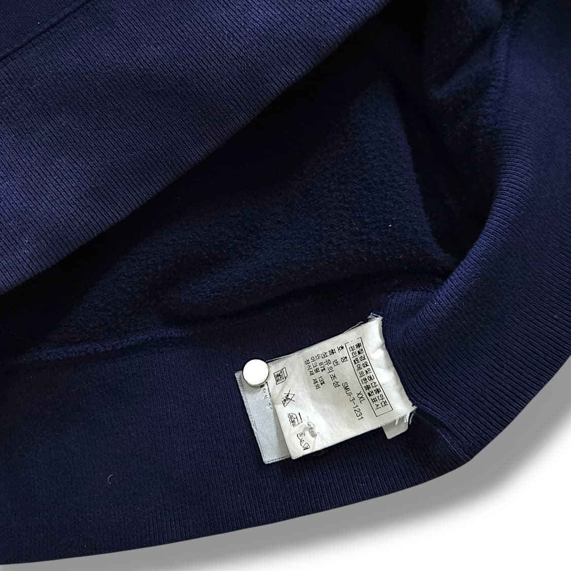 [2XL] 폴로 블루 숄카라 투버튼 스웻셔츠 상품이미지10