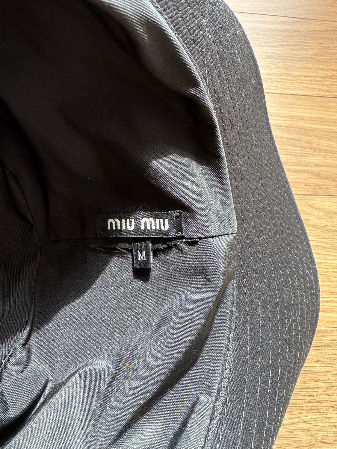 [Miu Miu] 미우미우 데님 와이드브림 버킷햇 M / 블랙 / 정품 상품이미지5