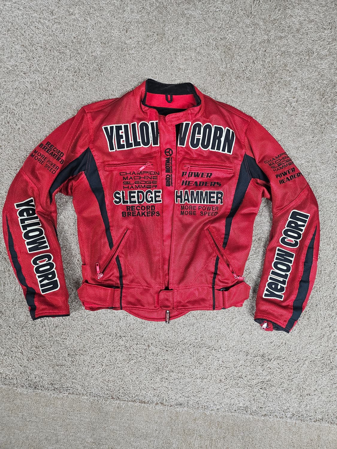 일본(XL-100)옐로우콘 90s 오리저널 메쉬 바이크 라이딩 자켓  상품이미지1