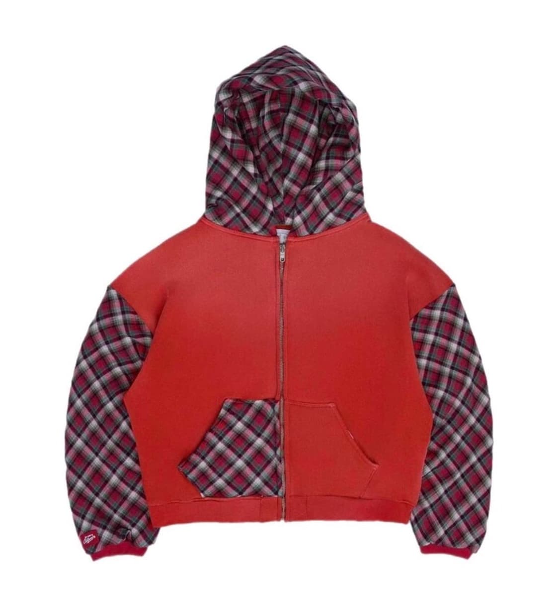 Erl patchwork red 후드 집업 상품이미지1