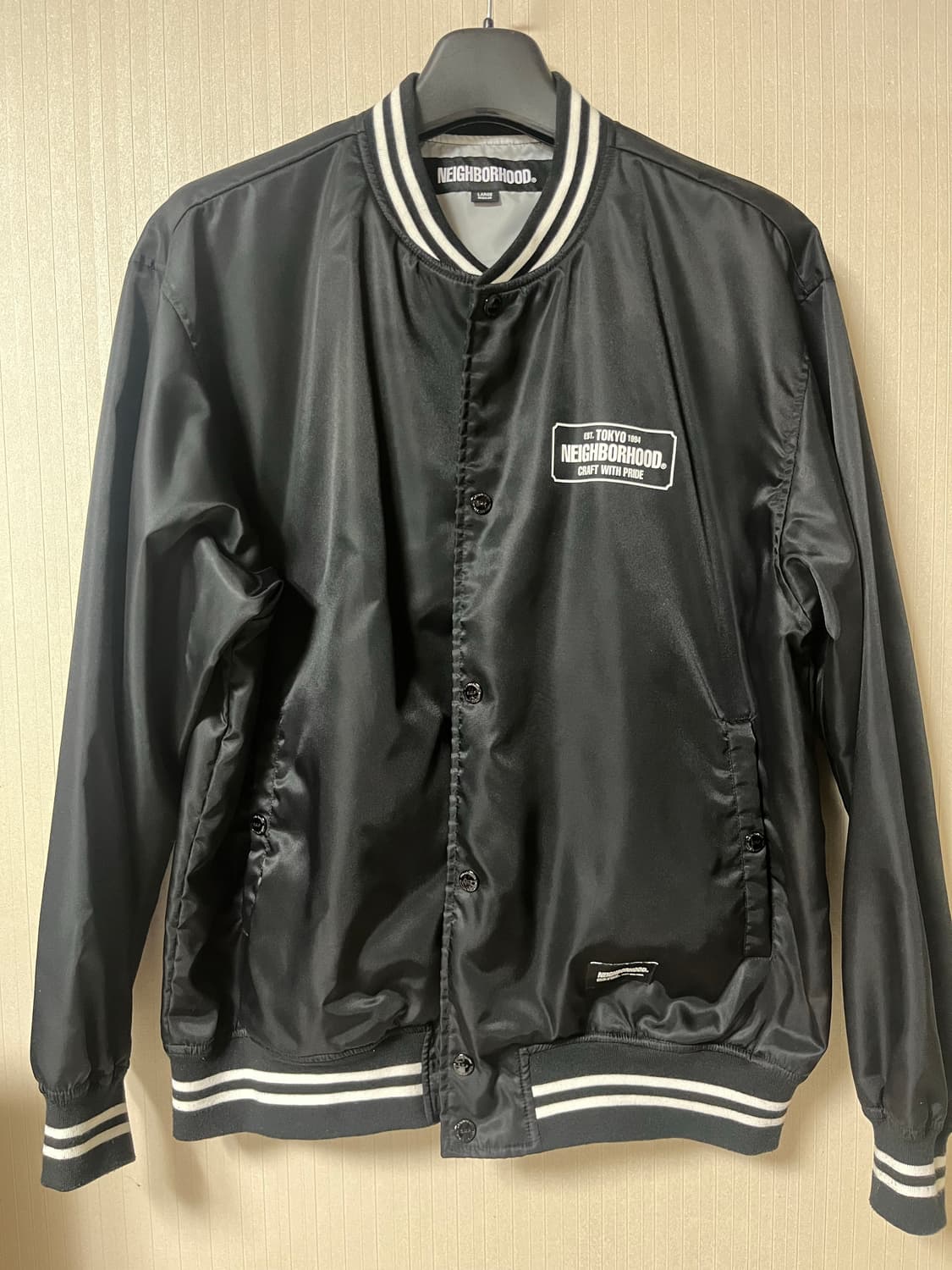 [L] 네이버후드 23SS BASEBALL JKT / BLK 상품이미지2