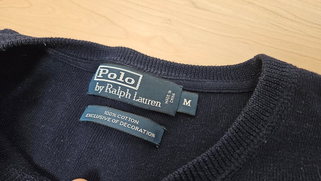 폴로 정품 네이비 니트 100% 코튼 면 M 사이즈 100 - 105 상품이미지2