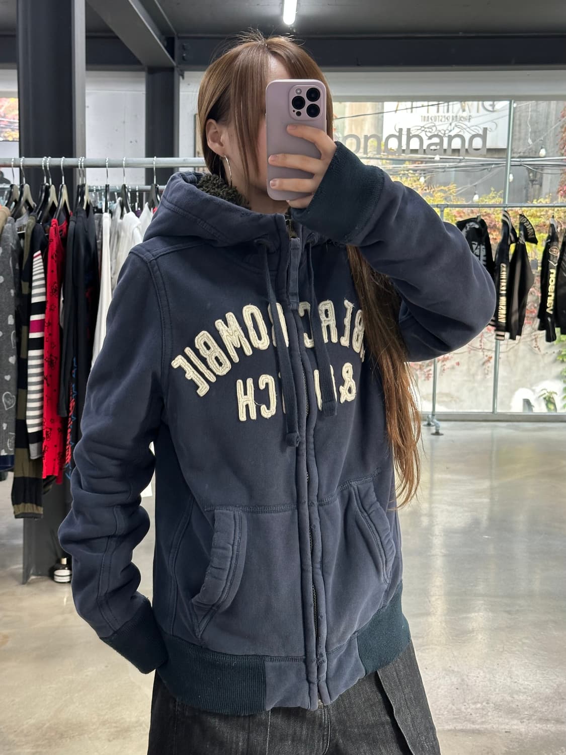 아베크롬비 울프죠 데미지 퍼 후드자켓 상품이미지2