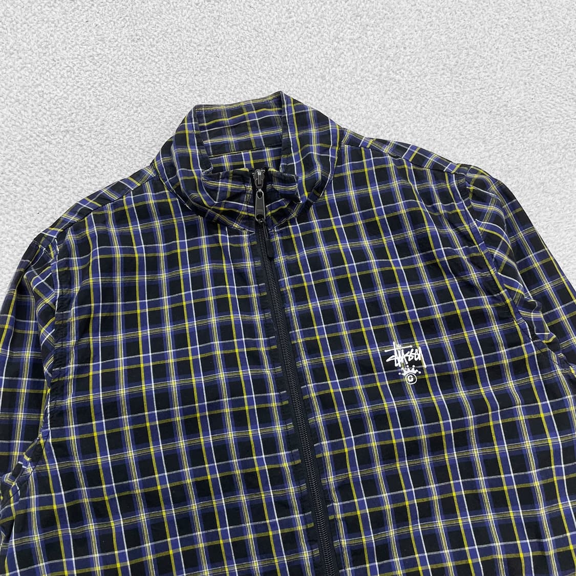 스투시 Stussy 00s 블랙 타탄 체크 필드 자켓 상품이미지2