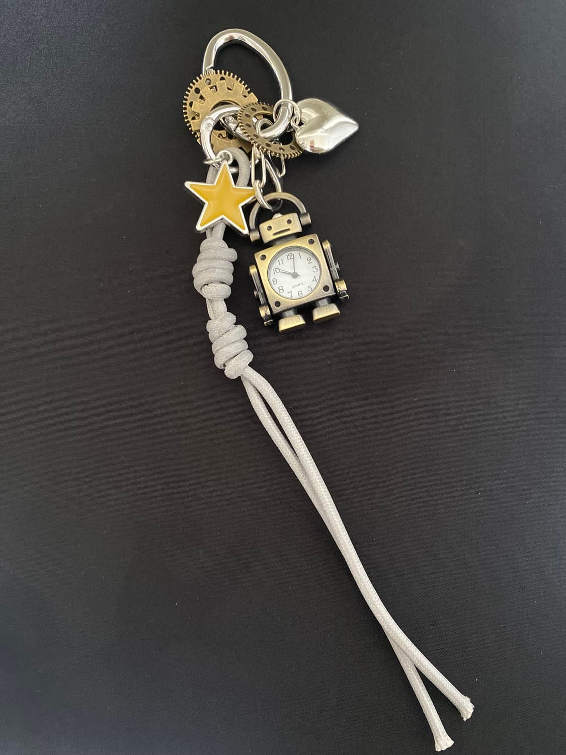 하트&스타 빈티지 로봇 시계 키링 상품이미지5