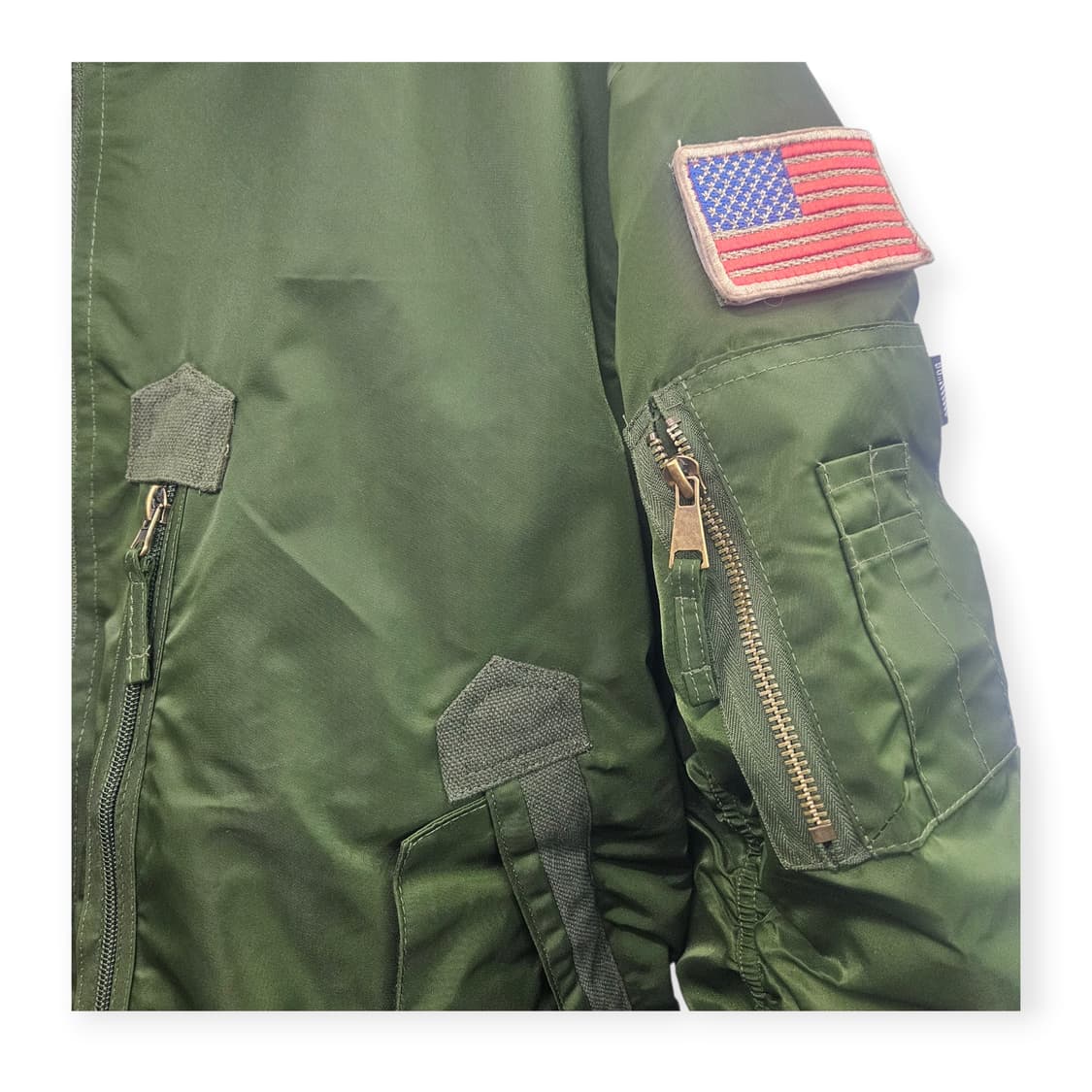 빈티지 MA-1 항공점퍼 카키 오버핏 밀리터리 상품이미지4