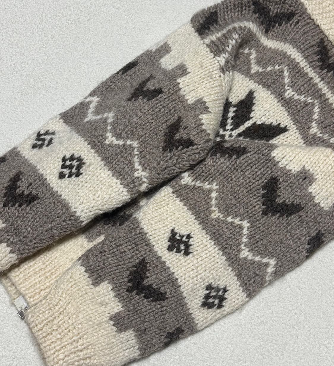 일본 눈꽃 코위찬 집업 모 100% 상품이미지10