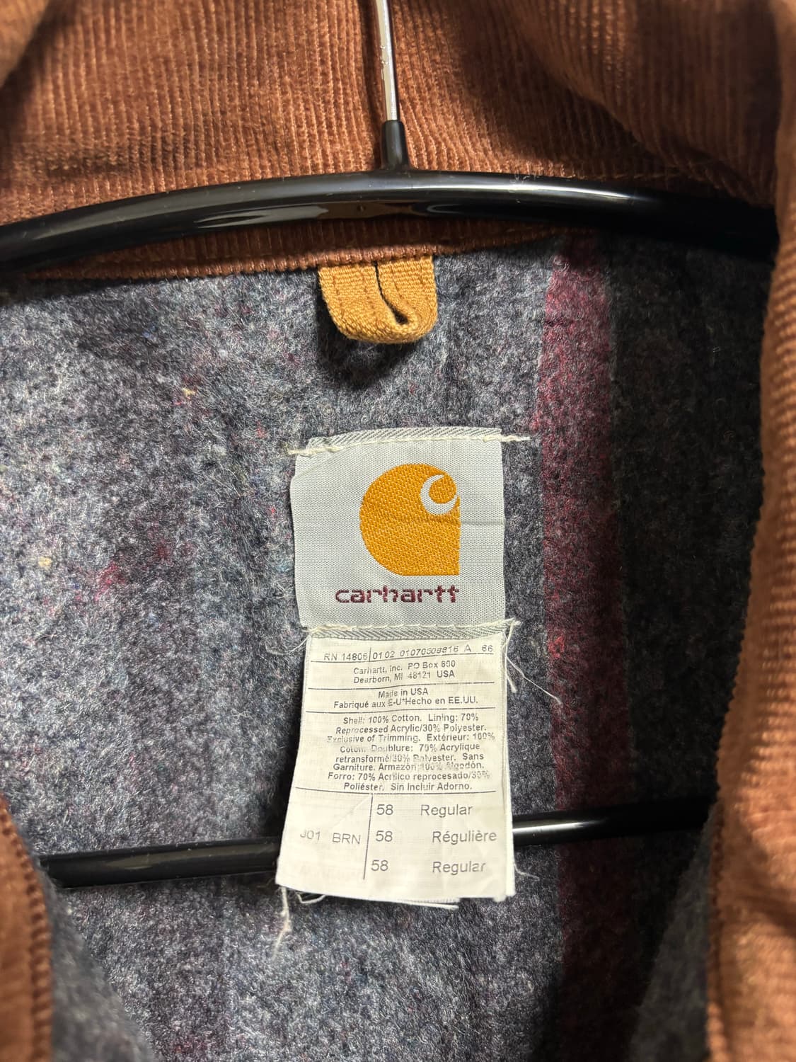 Carhartt 칼하트 USA Duck Canvas J01 워크자켓 상품이미지4