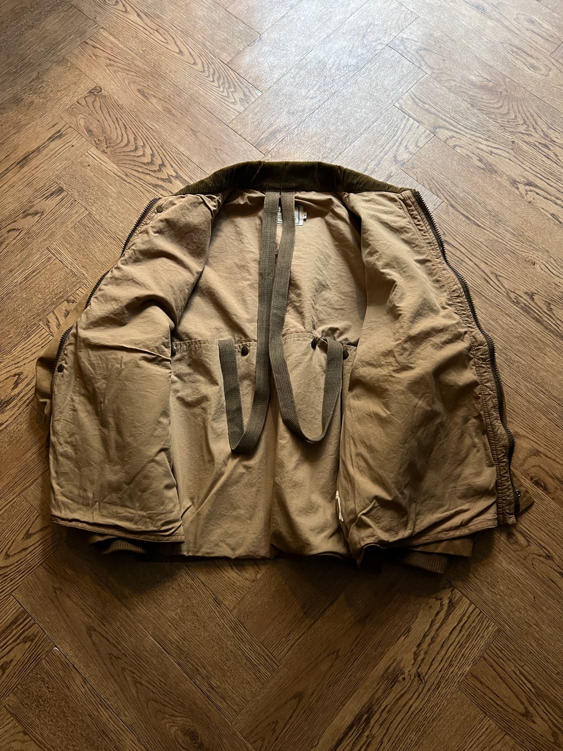 [M]90's USA 빈티지 브라운 왁스드 숏 헌팅 자켓 상품이미지7