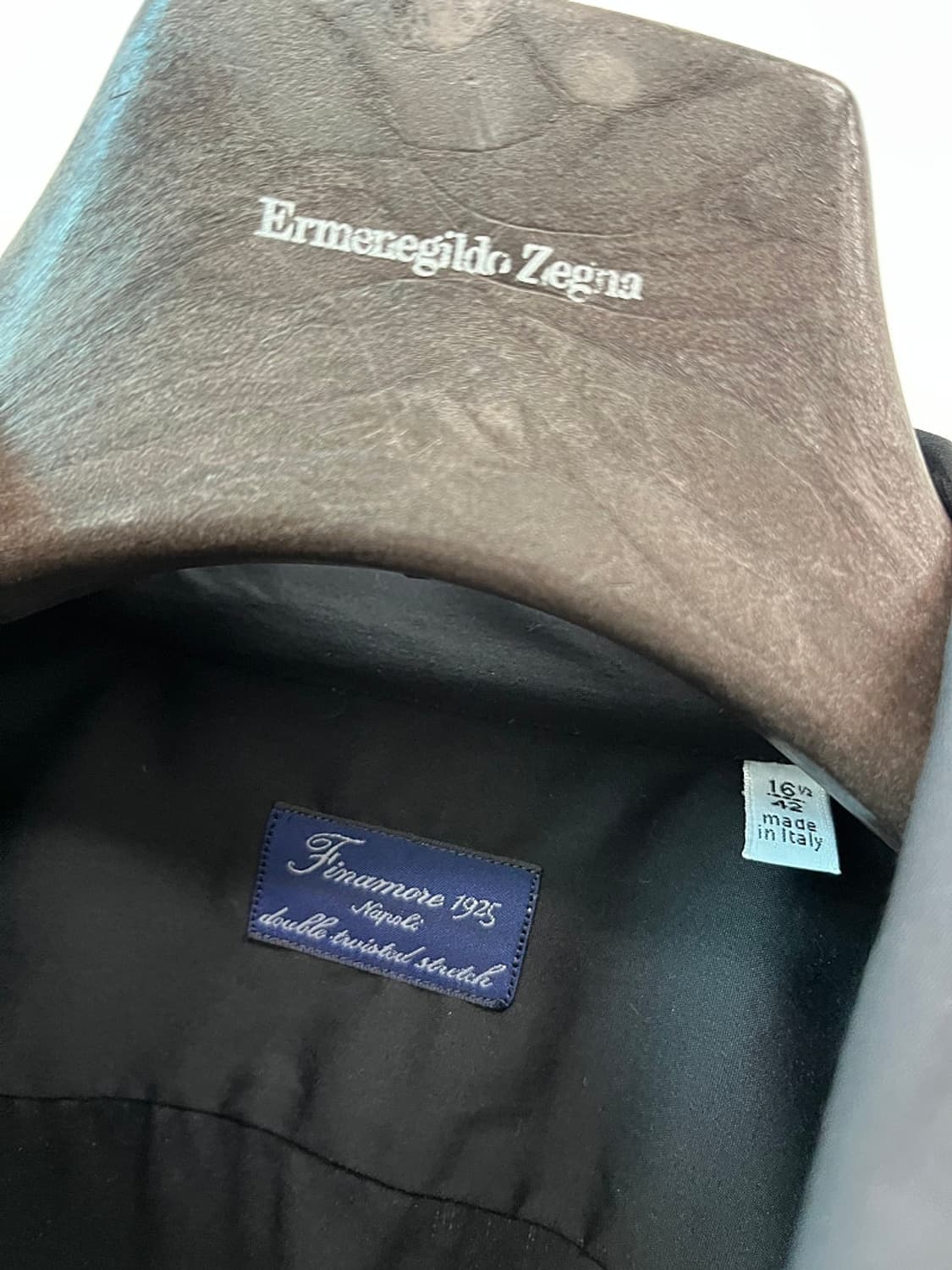 110)  피나모레 나폴리 25ss 블랙 셔츠  상품이미지2