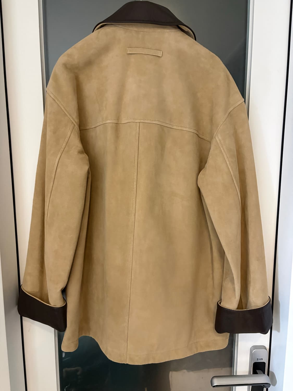 르하스 스웨이드 배색 자켓 상품이미지2