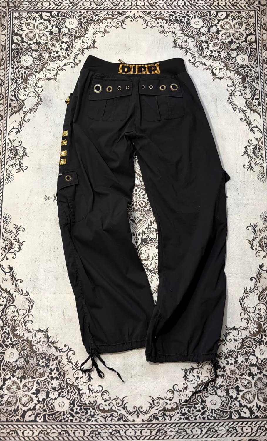 PUNK skull cross gold cubic pants  상품이미지3