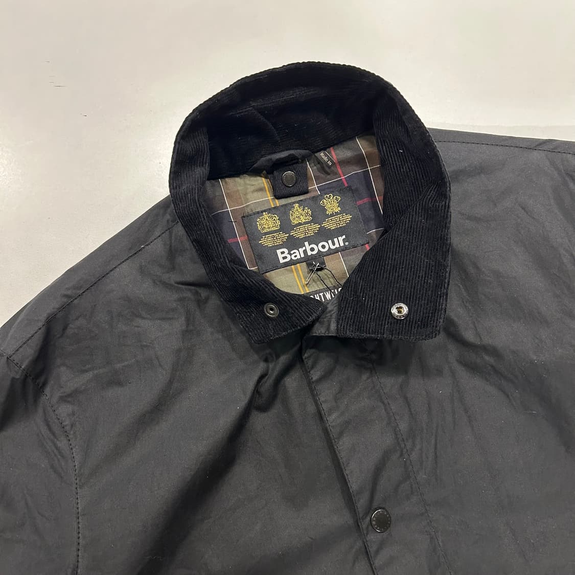 [L] 바버 18AW 라이트웨스트 왁스 자켓 블랙 A446 상품이미지3