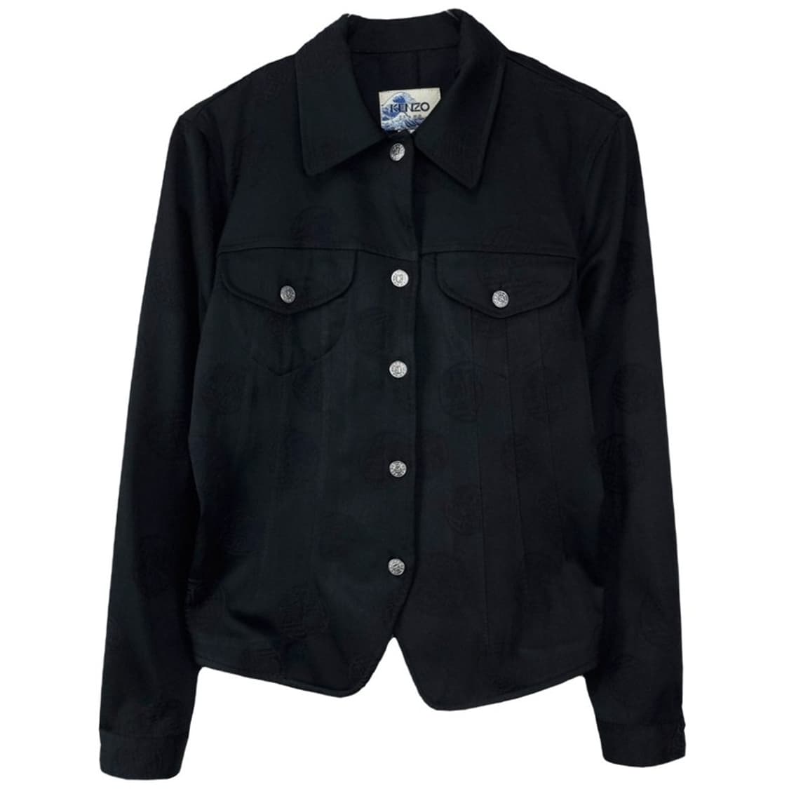 [겐조] 멀티 패턴 드레시드 트커러 자켓 블랙 P01571 상품이미지2