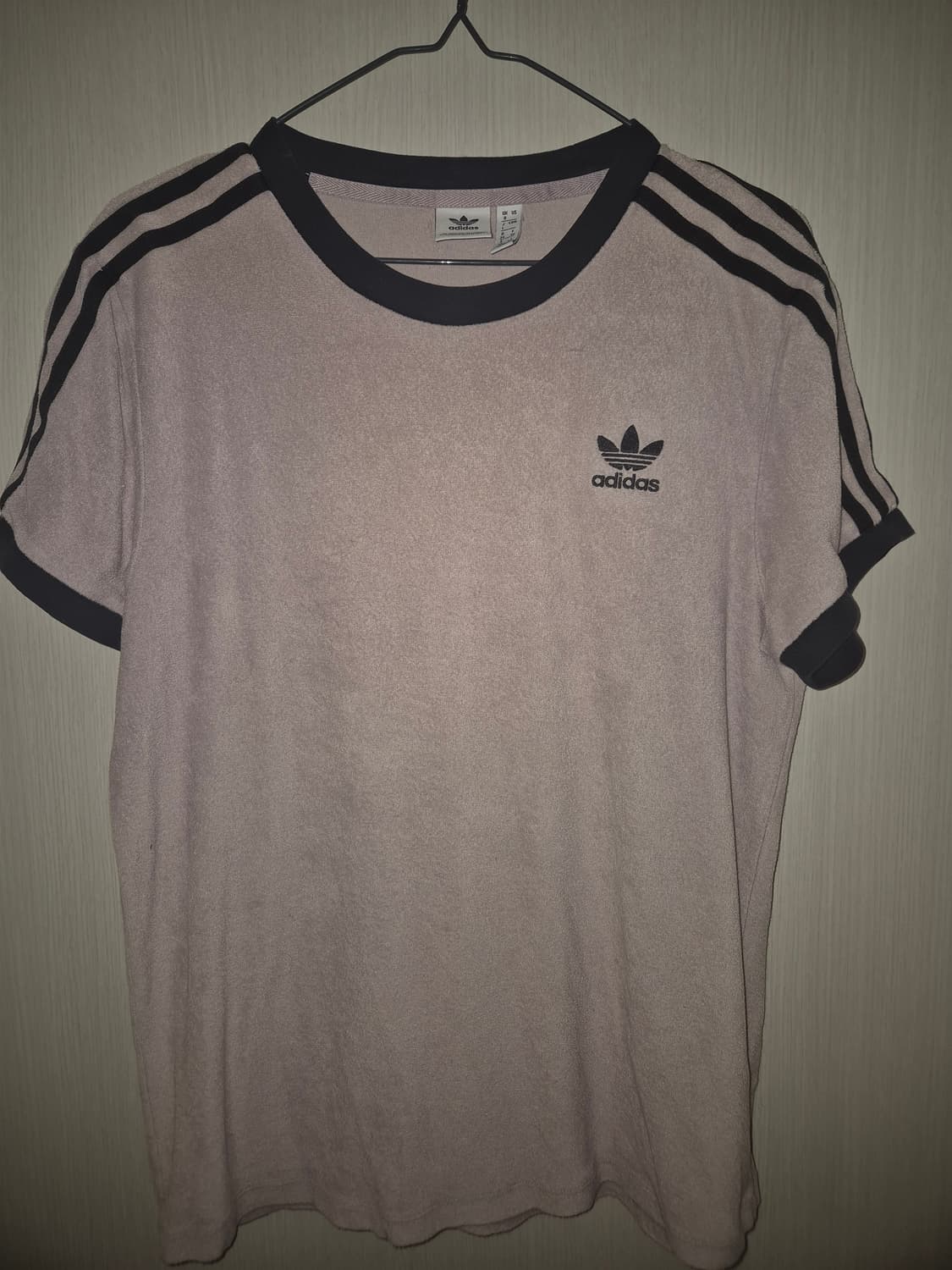 아디다스 테리 소재 연보라빛 반팔 링거티 L 상품이미지3