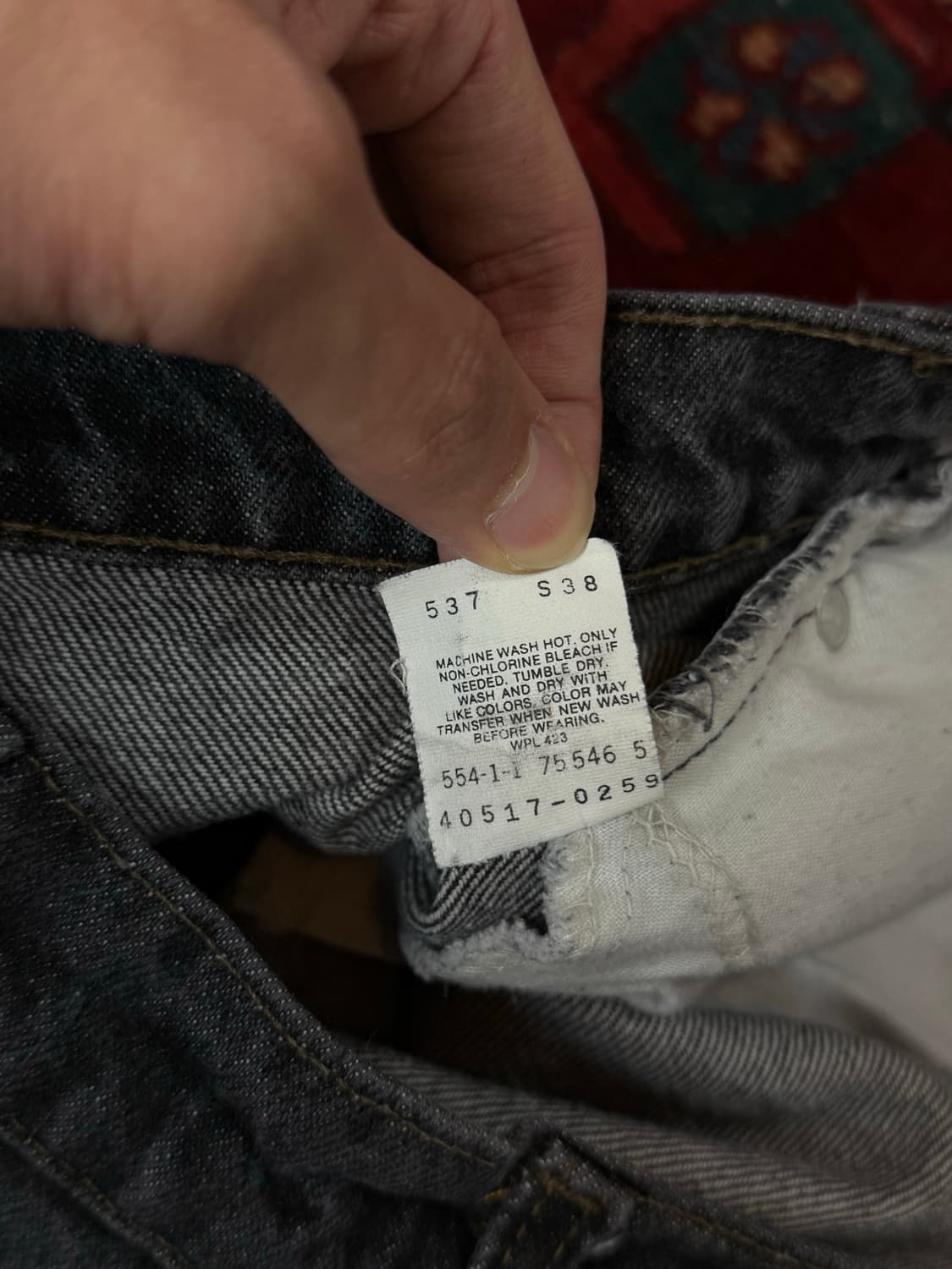 90's USA Made 빈티지 리바이스 517 블랙 부츠컷 상품이미지10