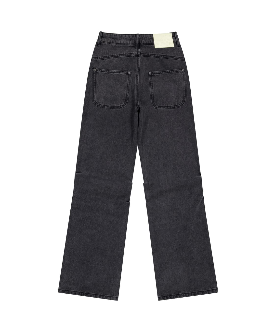 FLOWER SNAP DENIM PANTS BLACK 상품이미지2