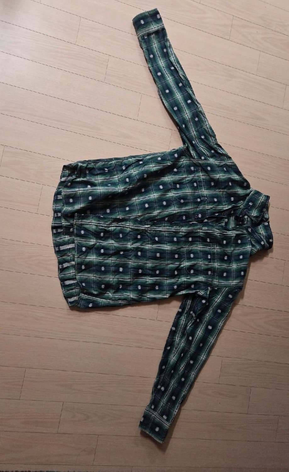 (택포)Power to the people 긴팔 그린 셔츠 L사이즈 상품이미지2